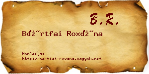 Bártfai Roxána névjegykártya